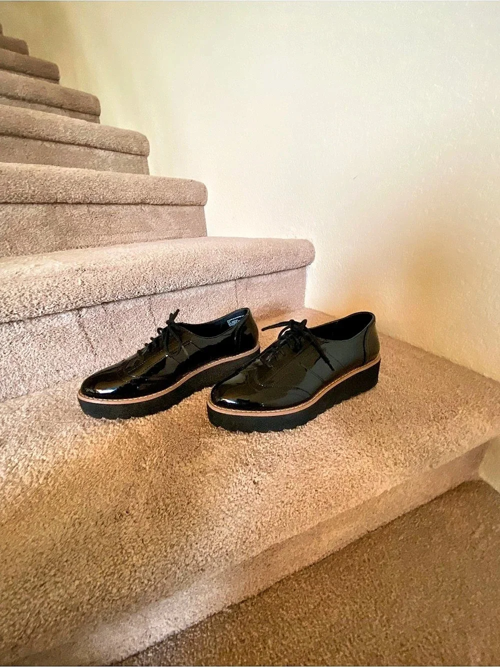 madden girl Black Platform Lace-Up Shoes Like New